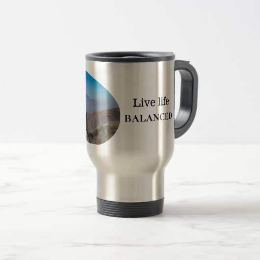 Calm Mind Balanced Life Mug Reisebecher (VorderseiteRechts)
