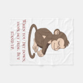 Calm Mind Monkey Fleece Blanket (Vorderseite (Horizontal))