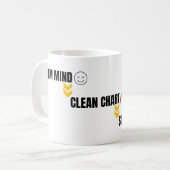 Calm Mind Smart Trading Minimal Chart Art Kaffeetasse (Vorderseite Links)