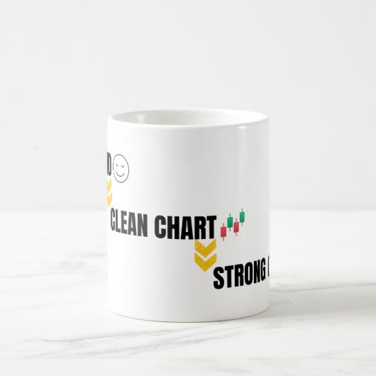 Calm Mind Smart Trading Minimal Chart Art Kaffeetasse (Mittel)