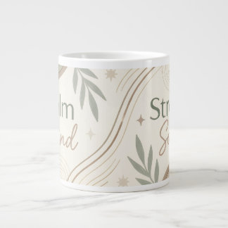 Calm Mind Strong Soul Mug | Aesthetic Coffee Mug f Jumbo-Tasse