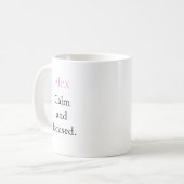 Calm Minimalistisch Personalisiert Name Tasse (Vorderseite Links)
