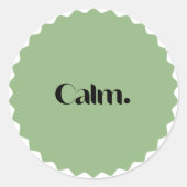 Calm - Minimalistischer Aufkleber (Vorderseite)