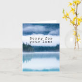 Calm Misty Lake Sorry für Ihr Beileid Karte (Gelbe Blume)