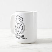 Calm Mother and Baby Minimalist Mantra Kaffeetasse (Vorderseite Links)