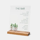 Calm Muted Green Watercolor Bar Menu Acrylschild (Winkel)