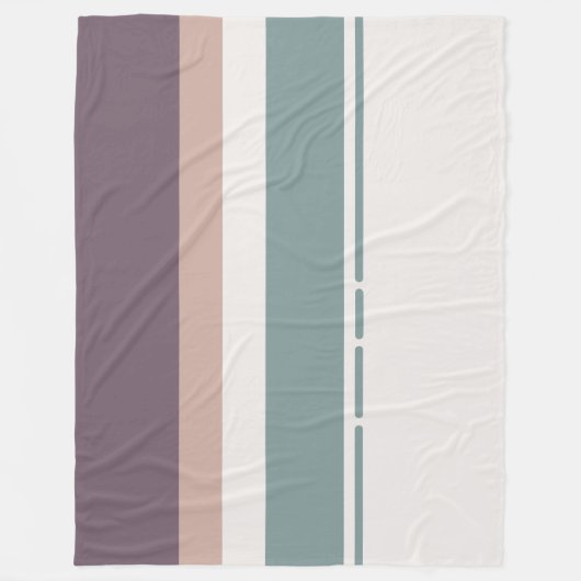 Calm Neutral Stripes – Minimal Cozy Layers Fleecedecke (Vorderseite)