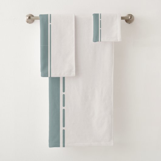 Calm Neutral Stripes – Minimal Spa Towel Set (Insitu)