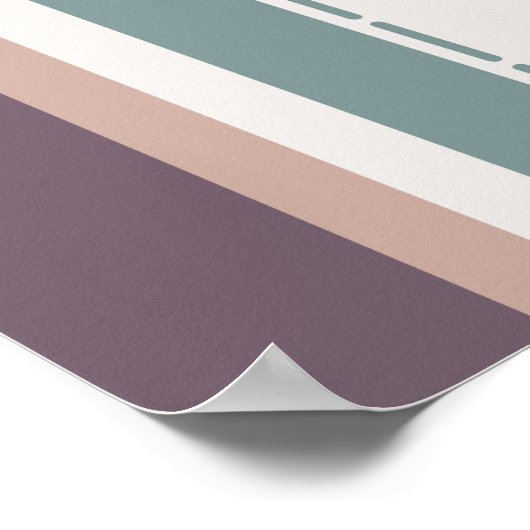 Calm Neutral Stripes – Minimal Wall Composition Poster (Ecke)