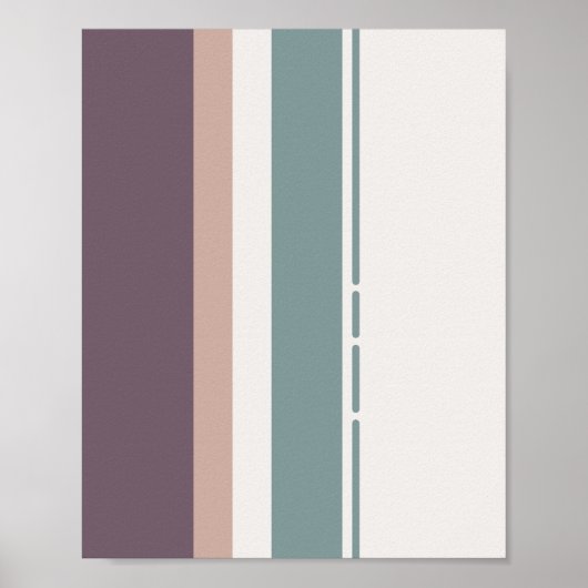 Calm Neutral Stripes – Minimal Wall Composition Poster (Vorne)