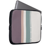 Calm Neutral Stripes – Minimal Workspace Mat Laptopschutzhülle (Vorne Rechts)