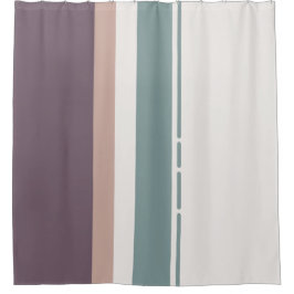 Calm Neutral Stripes – Modern Bathroom Aesthetic Duschvorhang