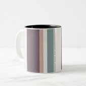 Calm Neutral Stripes – Modern Minimal Mug Zweifarbige Tasse (Vorderseite Links)