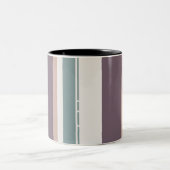 Calm Neutral Stripes – Modern Minimal Mug Zweifarbige Tasse (Mittel)