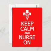 Calm & Nurse auf Postkarte behalten, anpassen (Vorne/Hinten)