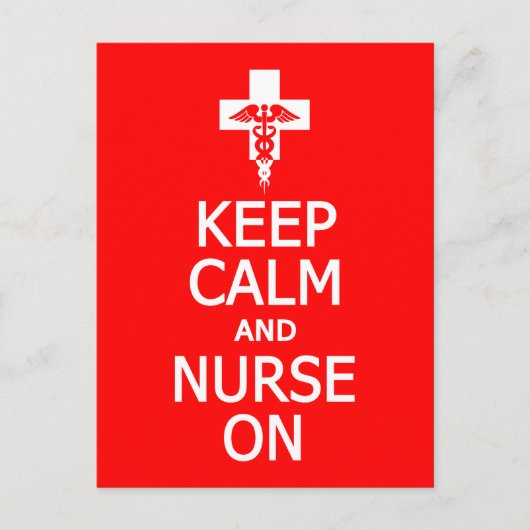 Calm & Nurse auf Postkarte behalten, anpassen (Vorderseite)