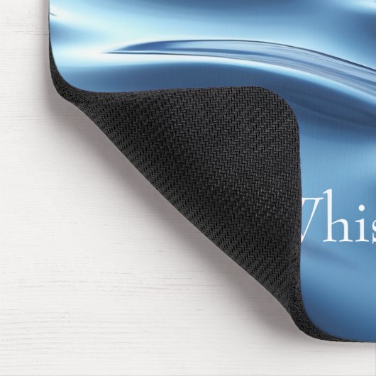 Calm Ocean Blue Waves Mousepad (Ecke)