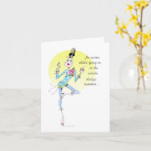Calm on the inside Vanity Card Karte (Gelbe Blume)