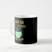 Calm on the Outside Chaos Inside Funny Mindset  Kaffeetasse (Vorderseite Links)