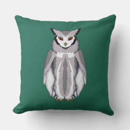 Calm Owl + Raised Eyebrow Mood Throw Pillow Kissen