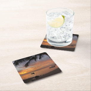 Calm Pacific Sunset Untersetzer - Tropischer Meerb