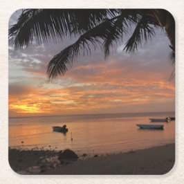 Calm Pacific Sunset Untersetzer - Tropischer Meerb