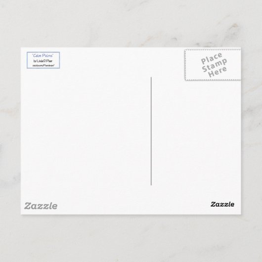 Calm Palms Postkarte (Rückseite)