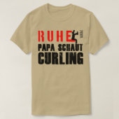 Calm Papa schaut kurvig Wintersportgeschenk schwar T-Shirt (Design vorne)