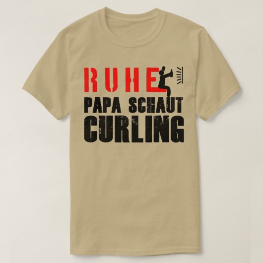 Calm Papa schaut kurvig Wintersportgeschenk schwar T-Shirt (Design vorne)
