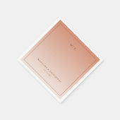 Calm Peach Minimalist Serviette (Ecke)