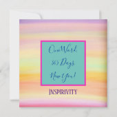 Calm Pink Floral Inspiration Hübsch Dankeskarte (Rückseite)