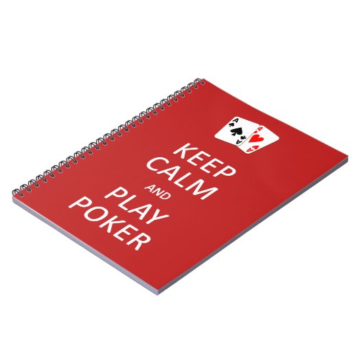 CALM- & PLAY-POKER-Notebook behalten Notizblock (Linke Seite)