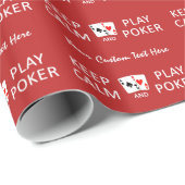 CALM- & PLAY-POKER-Papier behalten Geschenkpapier (Rolleneckpunkt)