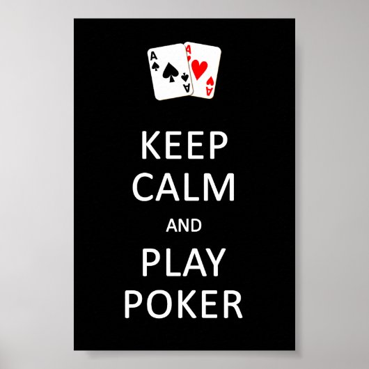 CALM- & PLAY-POKER-Poster behalten Poster (Vorne)