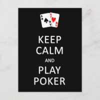 CALM- & PLAY-POKER-Postkarte behalten, anpassen