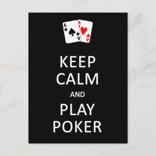 CALM- & PLAY-POKER-Postkarte behalten, anpassen Postkarte