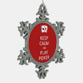 CALM & PLAY POKER-Sonderverzierung behalten Schneeflocken Zinn-Ornament (Links)
