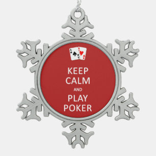 CALM & PLAY POKER-Sonderverzierung behalten Schneeflocken Zinn-Ornament