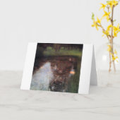 Calm Pond auf Kammerburg, Gustav Klimt Karte (Gelbe Blume)