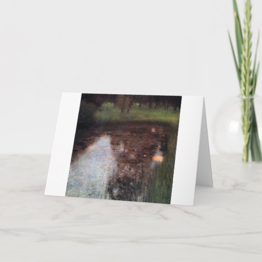 Calm Pond auf Kammerburg, Gustav Klimt Karte (Vorderseite)