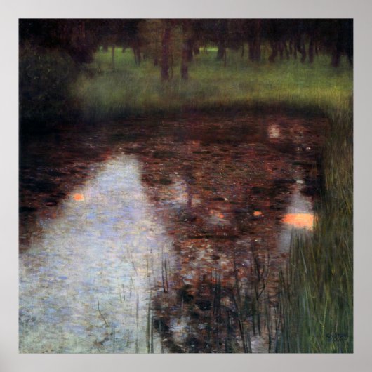 Calm Pond auf Kammerburg, Gustav Klimt Poster (Vorne)