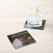 Calm Pond auf Kammerburg, Gustav Klimt Rechteckiger Pappuntersetzer (Vor Ort)