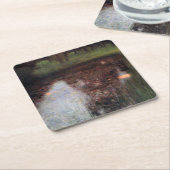 Calm Pond auf Kammerburg, Gustav Klimt Rechteckiger Pappuntersetzer (angewinkelt)