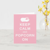 Calm & Popcorn auf der Grußkarte behalten Karte (Gelbe Blume)