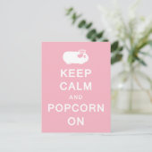 Calm & Popcorn auf Postkarte behalten (Stehend Vorderseite)