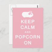 Calm & Popcorn auf Postkarte behalten (Vorne/Hinten)