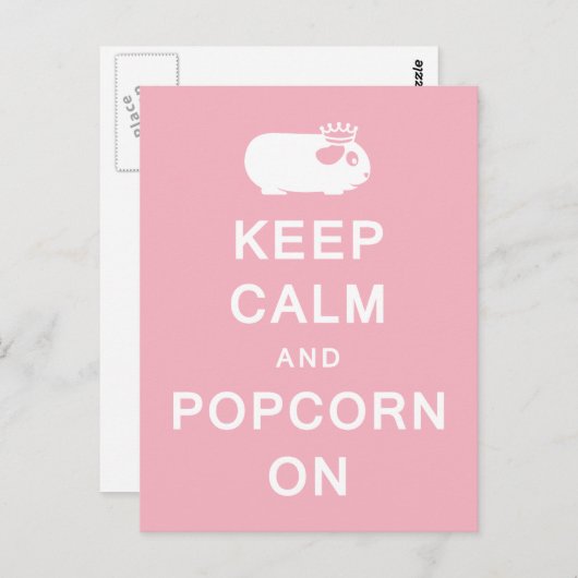 Calm & Popcorn auf Postkarte behalten (Vorne/Hinten)