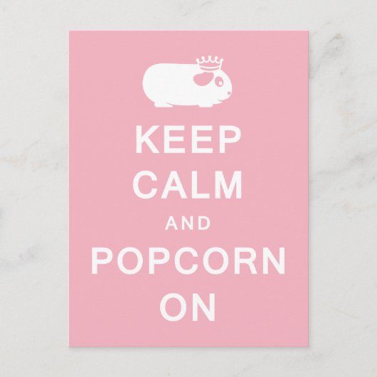Calm & Popcorn auf Postkarte behalten (Vorderseite)