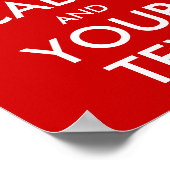 Calm Posters behalt | Anpassbare Hintergrundfarbe Poster (Ecke)