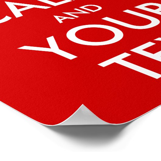 Calm Posters behalt | Anpassbare Hintergrundfarbe Poster (Ecke)